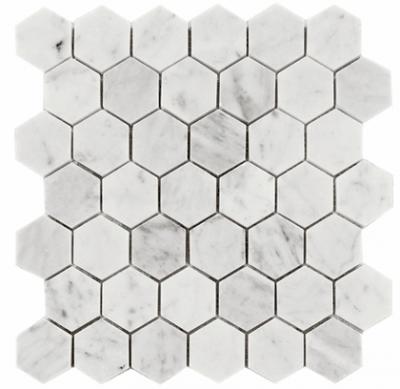 Carrara Hexagon Stone Mosaic Tiles