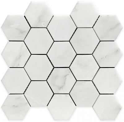 Carrara Hexagon Stone Mosaic Tiles