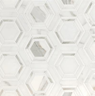 Carrara Hexagon Stone Mosaic Tiles