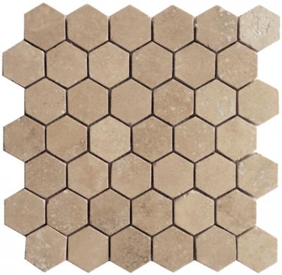 Carrara Hexagon Stone Mosaic Tiles